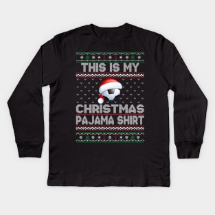 This Is My Christmas Pajama shirt Soccer Christmas Kids Long Sleeve T-Shirt